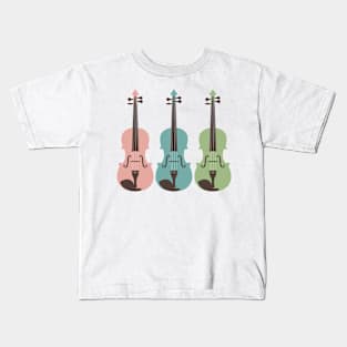 A Serenade of Strings in Pink, Teal and Green Kids T-Shirt